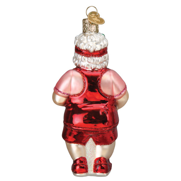 Pickleball Mrs. Claus Ornament