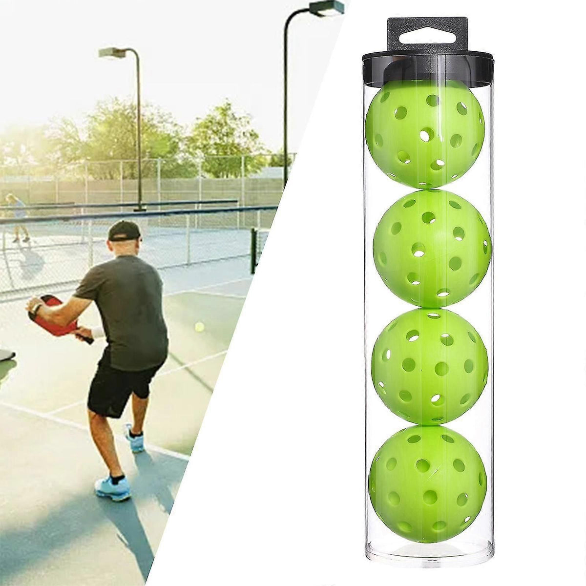 Paddle Up Outdoor Pickleball Balls – 4 Pack, Green – view 3