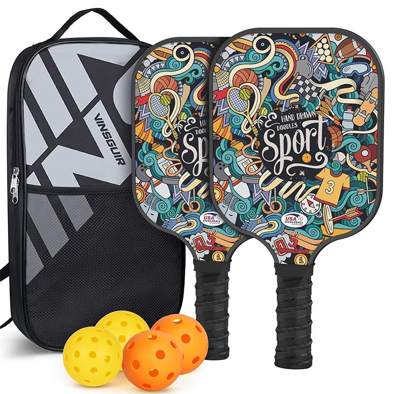 Paddle Up Family Pickleball Paddle Set – 4 Paddles, 8 Balls & 2 Bags – view 2