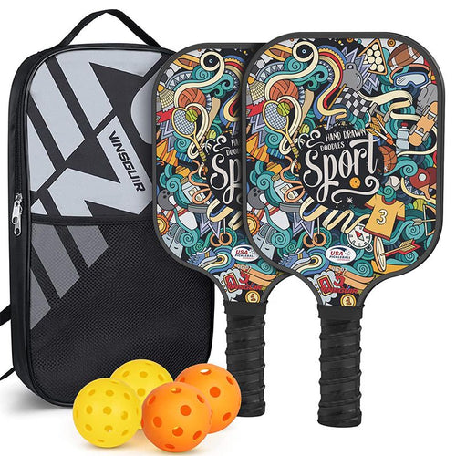 Paddle Up Family Pickleball Paddle Set – 4 Paddles, 8 Balls & 2 Bags – view 2