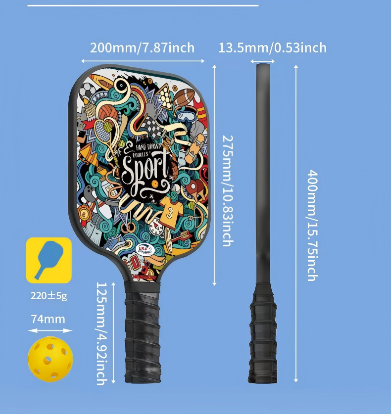 Paddle Up Family Pickleball Paddle Set – 4 Paddles, 8 Balls & 2 Bags – view 7